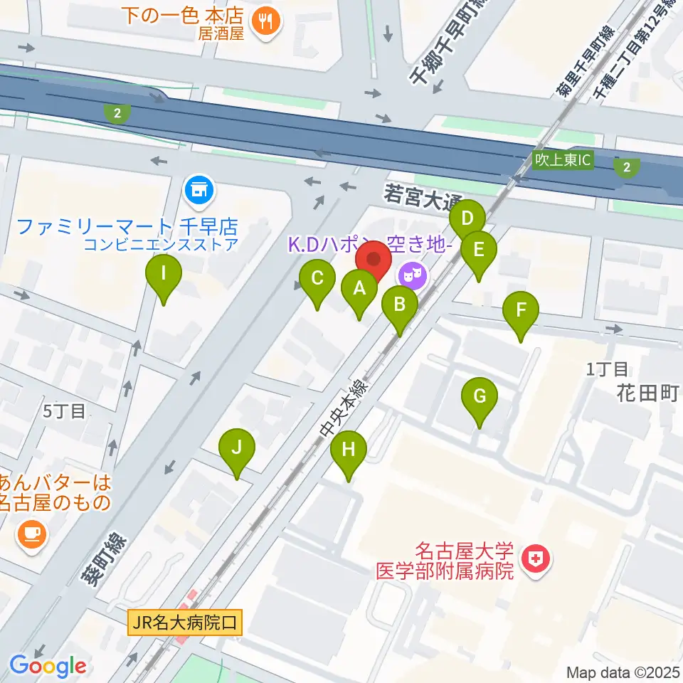 鶴舞DAYTRIP周辺の駐車場・コインパーキング一覧地図