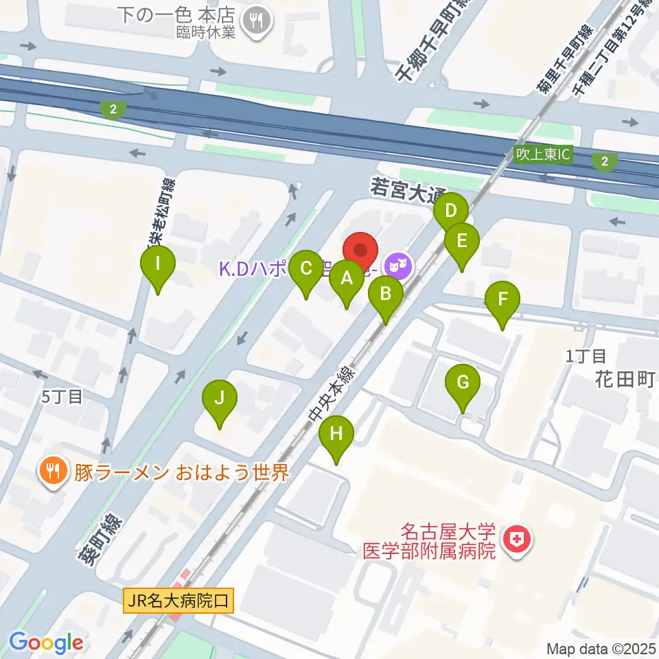 鶴舞DAYTRIP周辺の駐車場・コインパーキング一覧地図