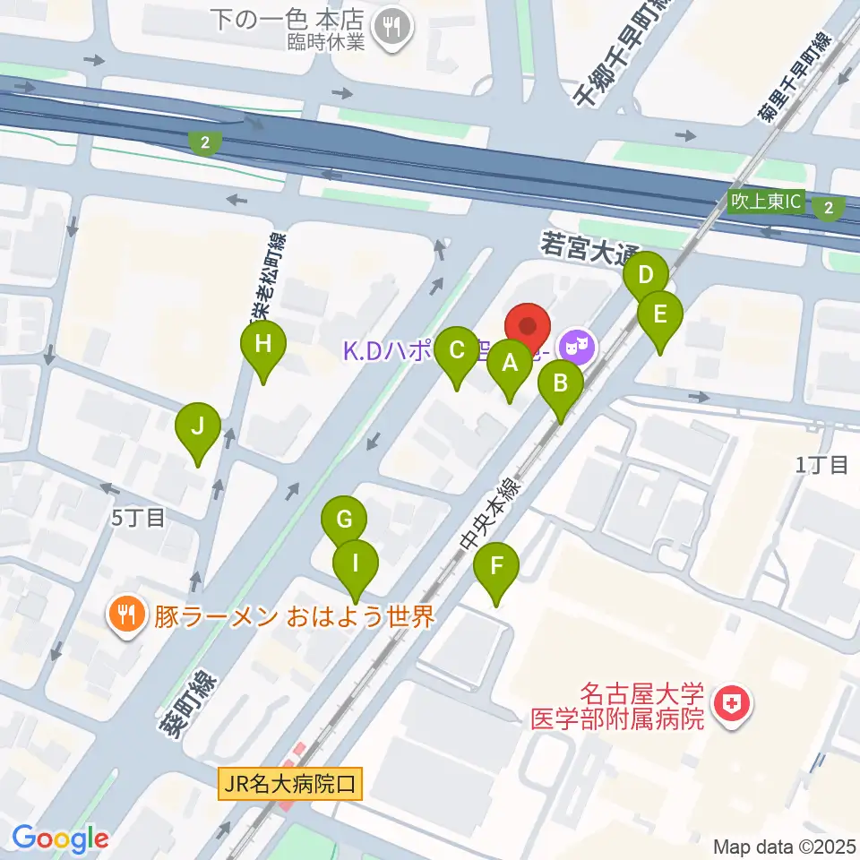 鶴舞DAYTRIP周辺の駐車場・コインパーキング一覧地図