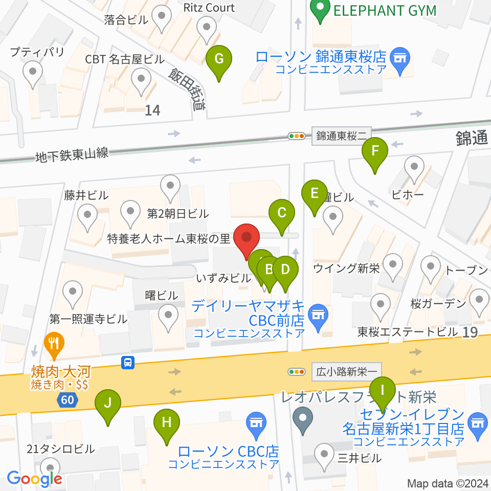 新栄DAYTRIVE周辺の駐車場・コインパーキング一覧地図