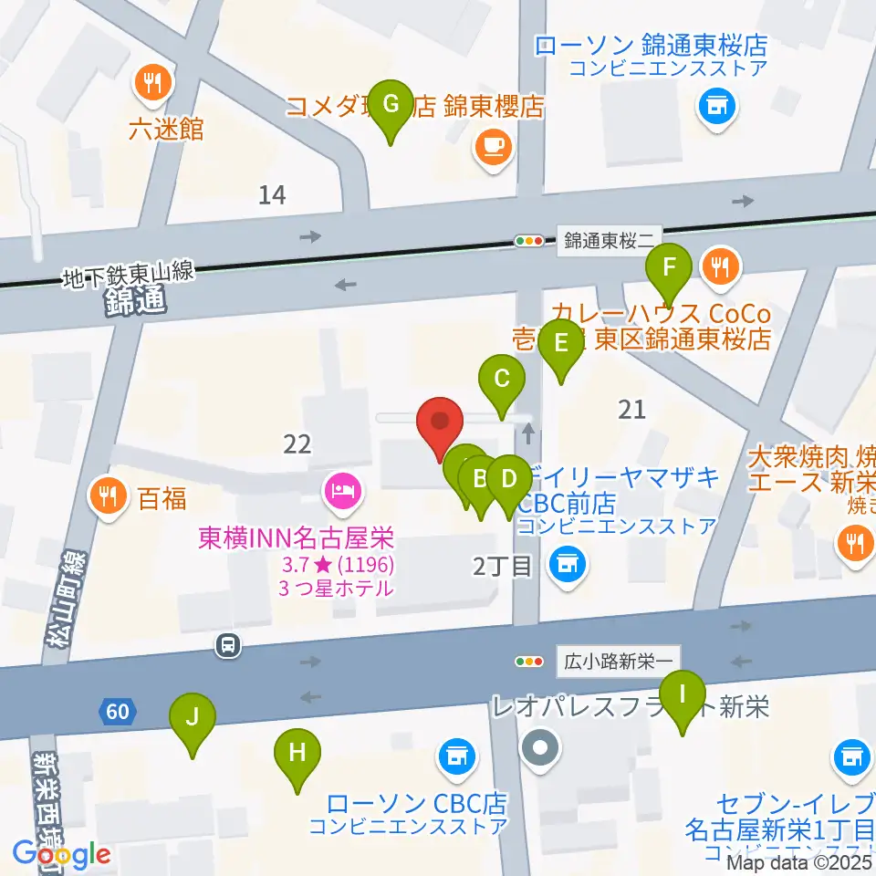 新栄DAYTRIVE周辺の駐車場・コインパーキング一覧地図