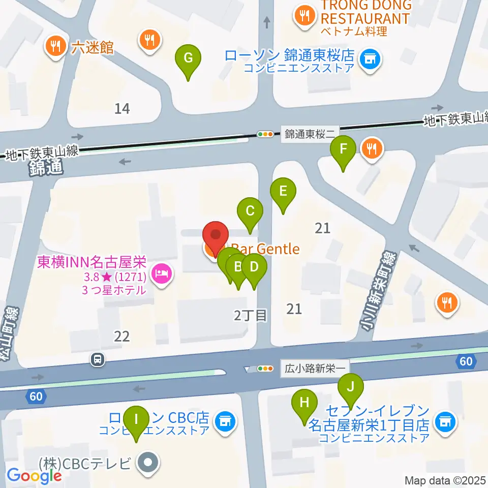 新栄DAYTRIVE周辺の駐車場・コインパーキング一覧地図