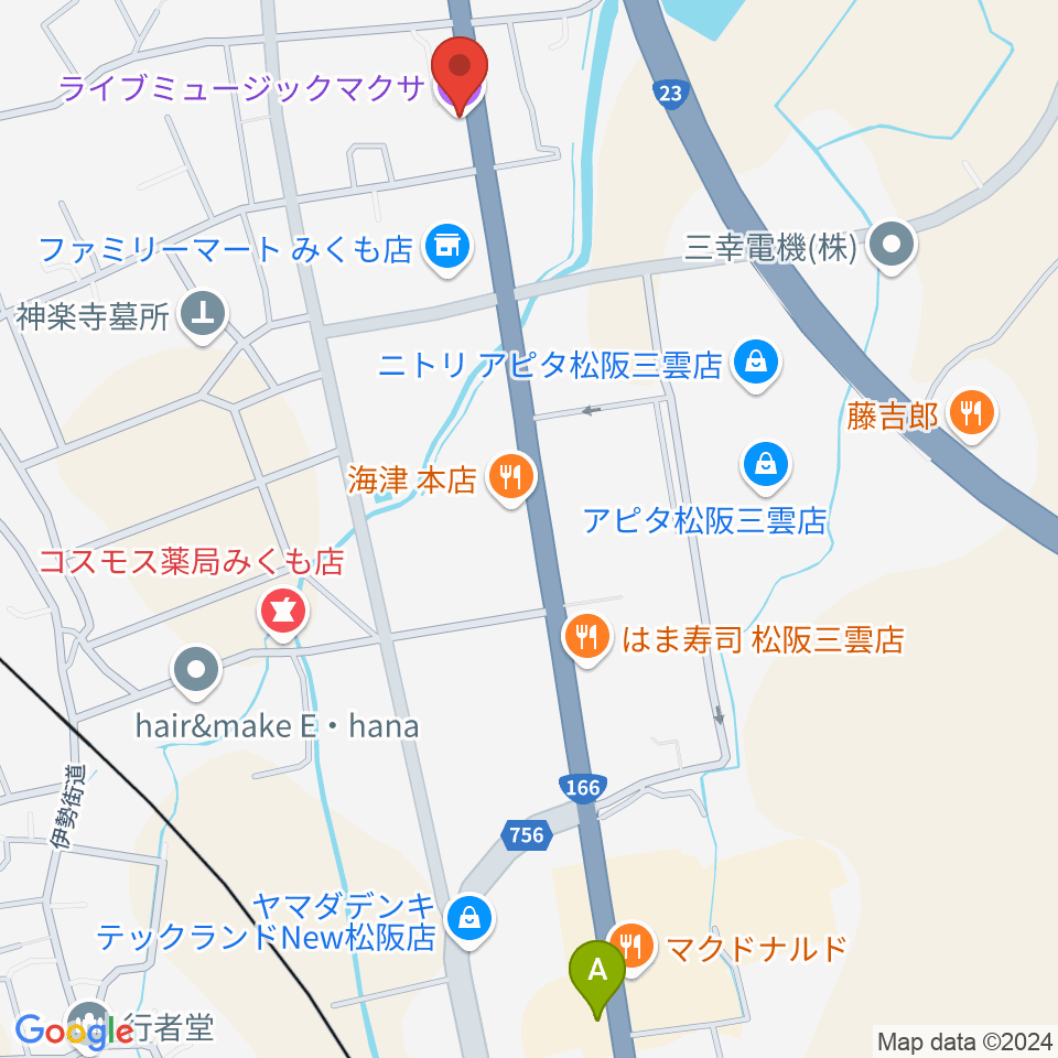 松阪マクサ周辺の駐車場・コインパーキング一覧地図