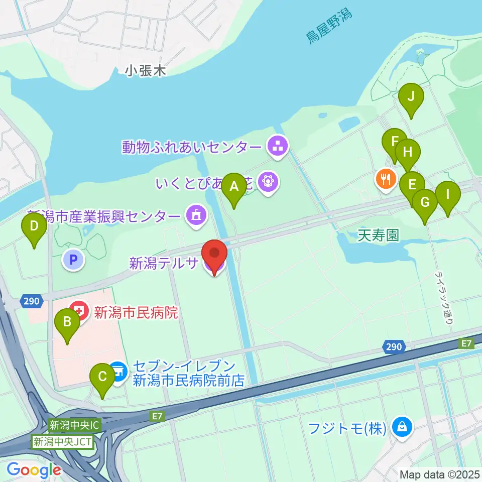 新潟テルサ周辺の駐車場・コインパーキング一覧地図