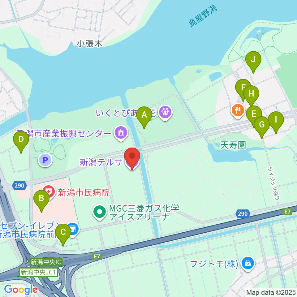 新潟テルサ周辺の駐車場・コインパーキング一覧地図