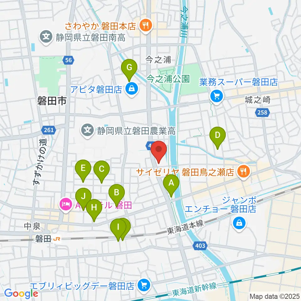 磐田FMステージ周辺の駐車場・コインパーキング一覧地図