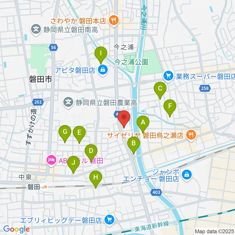 磐田FMステージ周辺の駐車場・コインパーキング一覧地図