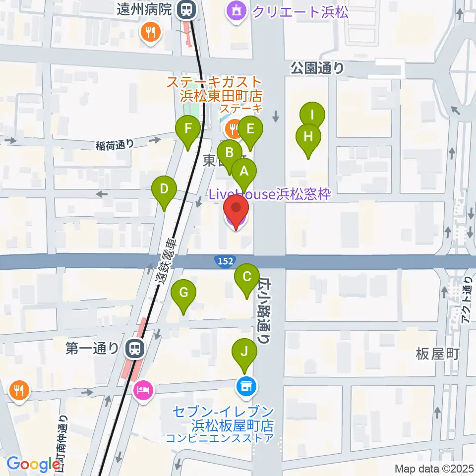 浜松窓枠周辺の駐車場・コインパーキング一覧地図