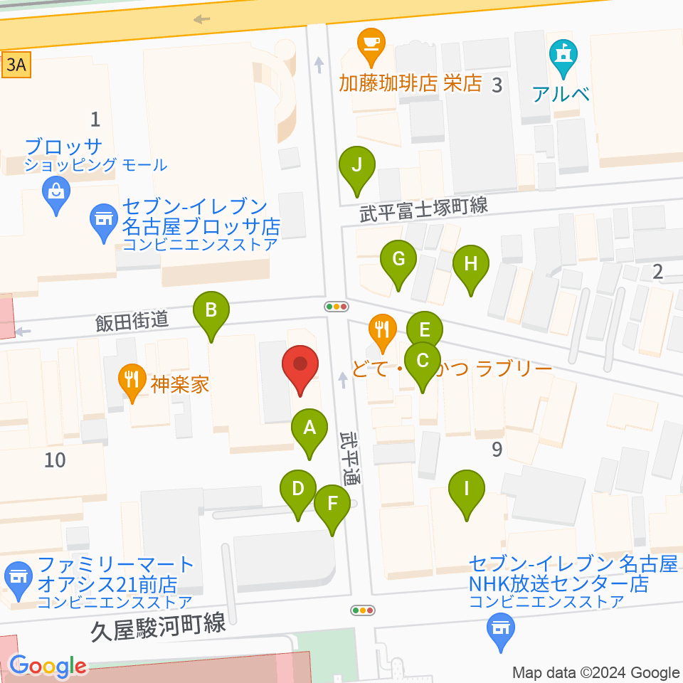 Jazz inn LOVELY周辺の駐車場・コインパーキング一覧地図