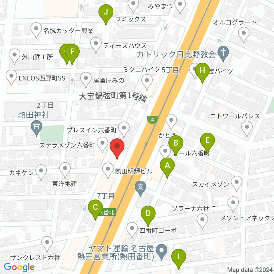 ミュージックサルーン・アーデン周辺の駐車場・コインパーキング一覧地図