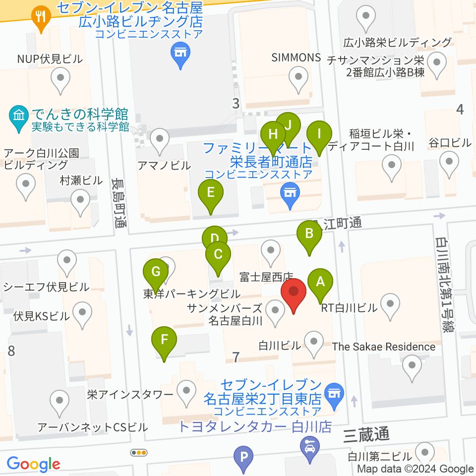 名古屋R&B Melrose周辺の駐車場・コインパーキング一覧地図