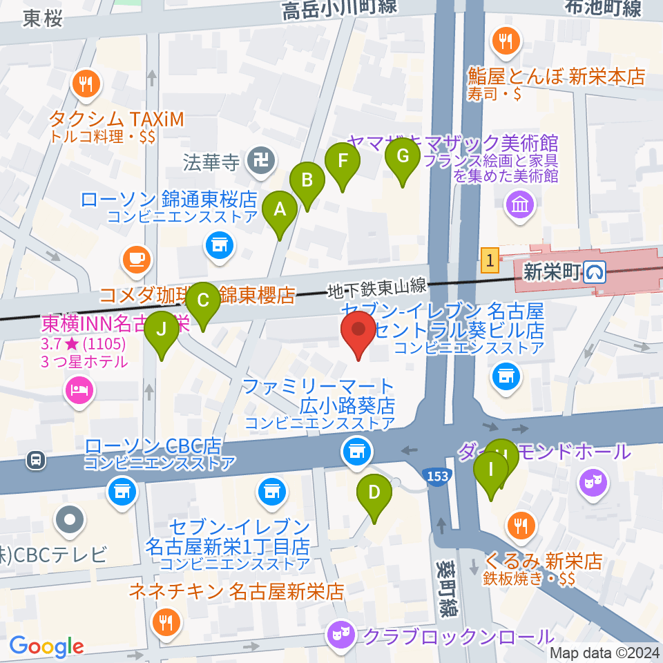 名古屋Jazz Spot Swing周辺の駐車場・コインパーキング一覧地図