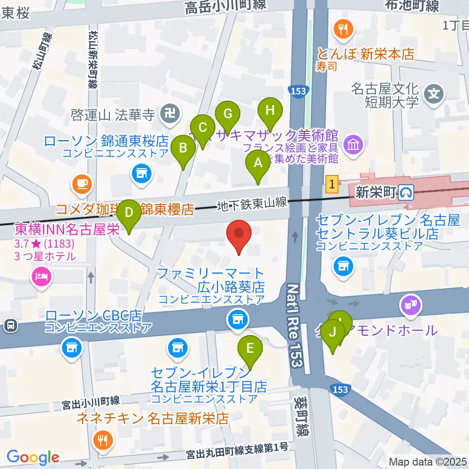 名古屋Jazz Spot Swing周辺の駐車場・コインパーキング一覧地図