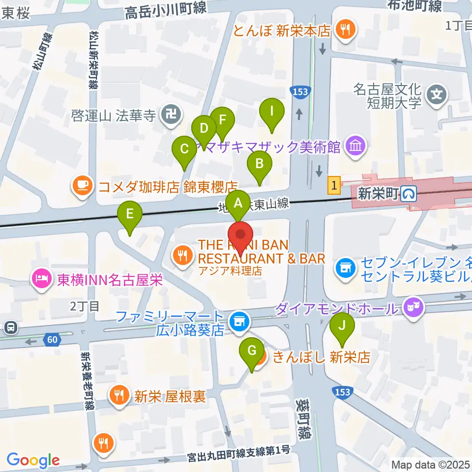 名古屋Jazz Spot Swing周辺の駐車場・コインパーキング一覧地図