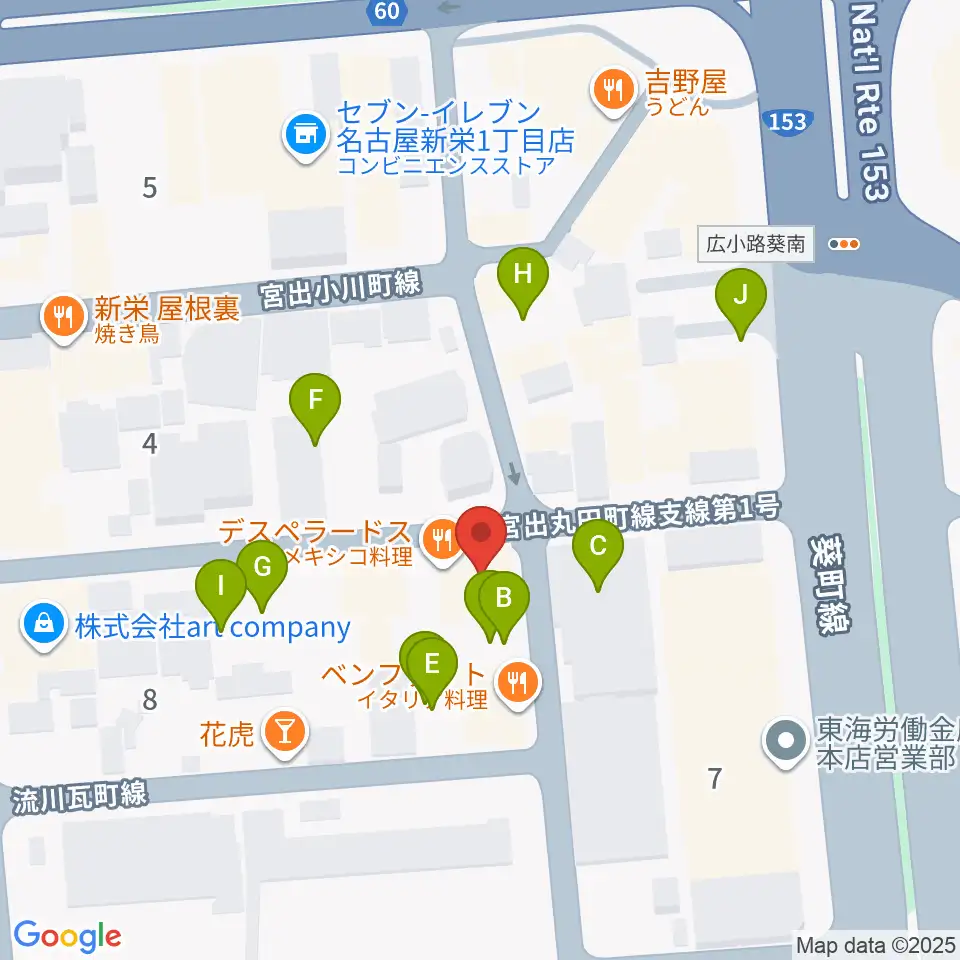 新栄クラブロックンロール周辺の駐車場・コインパーキング一覧地図