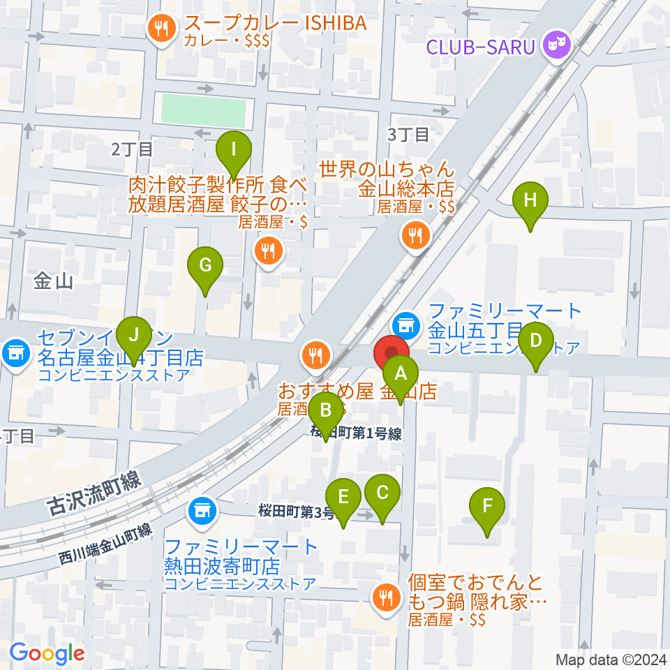 ミスターケニーズ周辺の駐車場・コインパーキング一覧地図