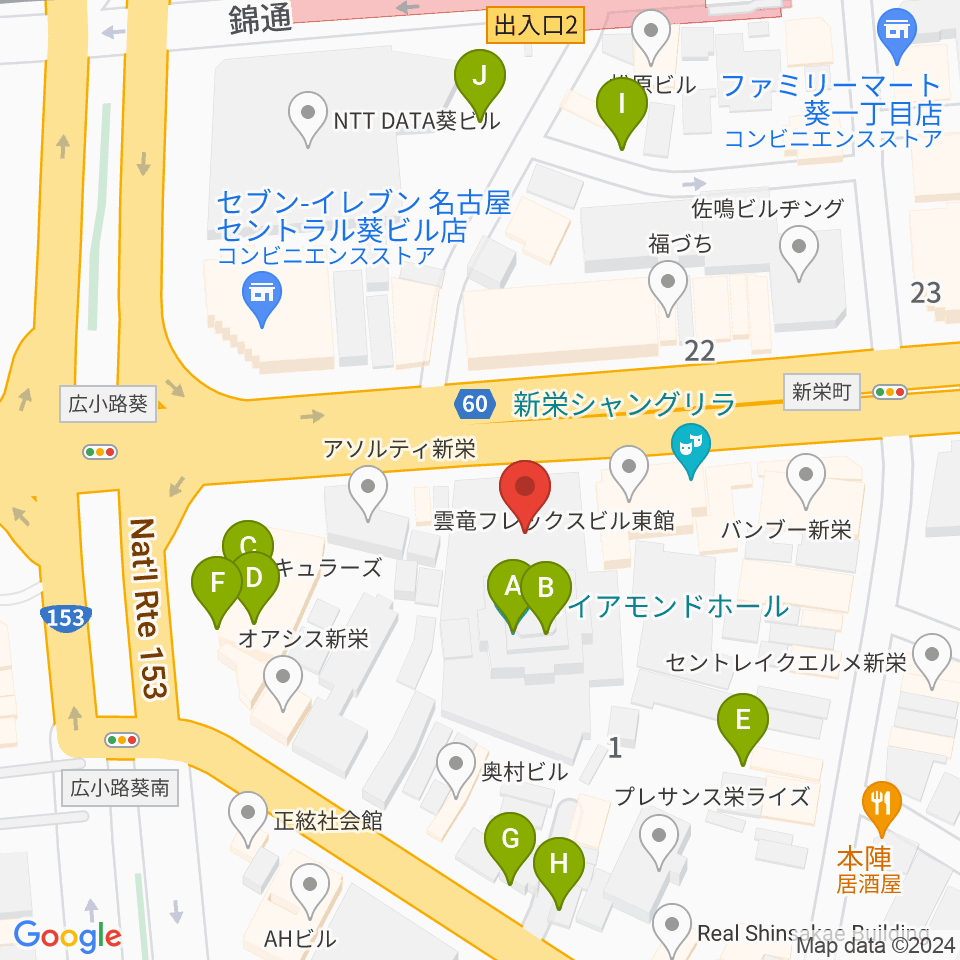 名古屋CLUB MAGO周辺の駐車場・コインパーキング一覧地図