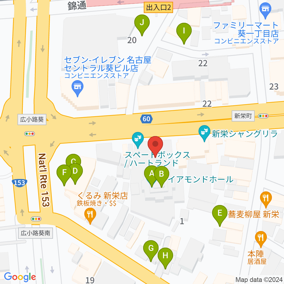 名古屋CLUB MAGO周辺の駐車場・コインパーキング一覧地図