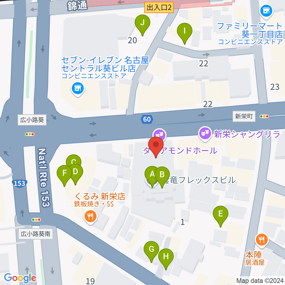 名古屋CLUB MAGO周辺の駐車場・コインパーキング一覧地図