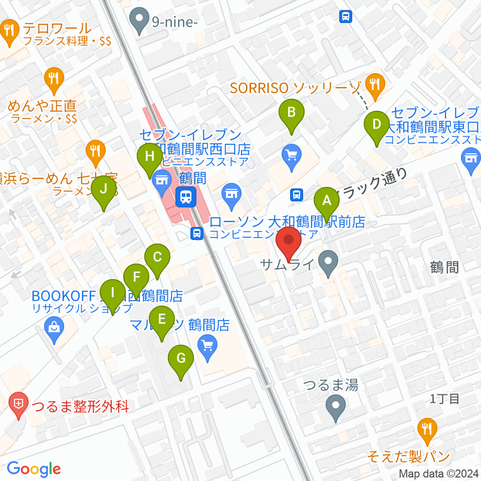 鶴間スタジオアジャ周辺の駐車場・コインパーキング一覧地図