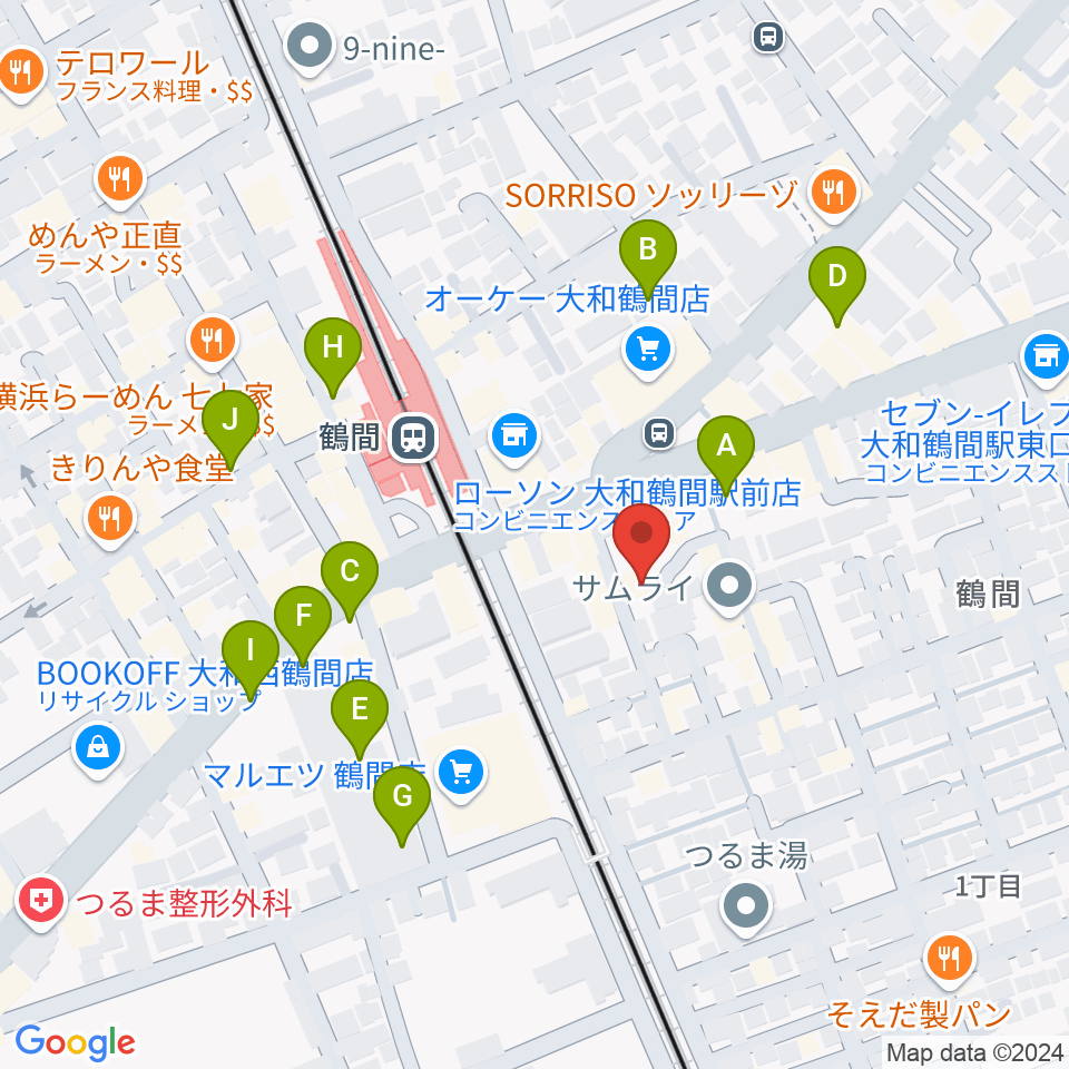 鶴間スタジオアジャ周辺の駐車場・コインパーキング一覧地図