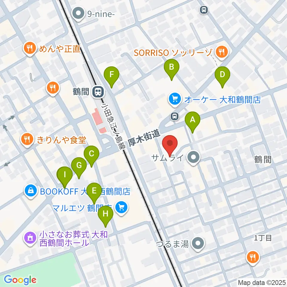 鶴間スタジオアジャ周辺の駐車場・コインパーキング一覧地図