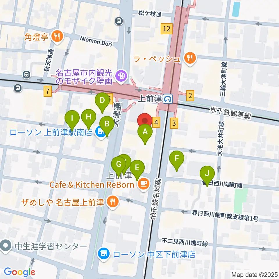 上前津Club Zion周辺の駐車場・コインパーキング一覧地図