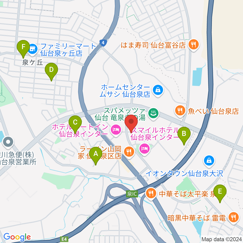 ミュージックサロンP+Luck（プラック）周辺の駐車場・コインパーキング一覧地図