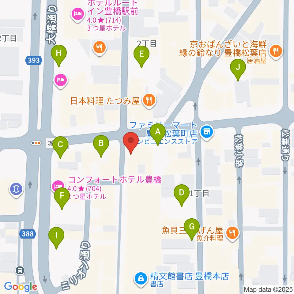 豊橋ハウスオブクレイジー周辺の駐車場・コインパーキング一覧地図
