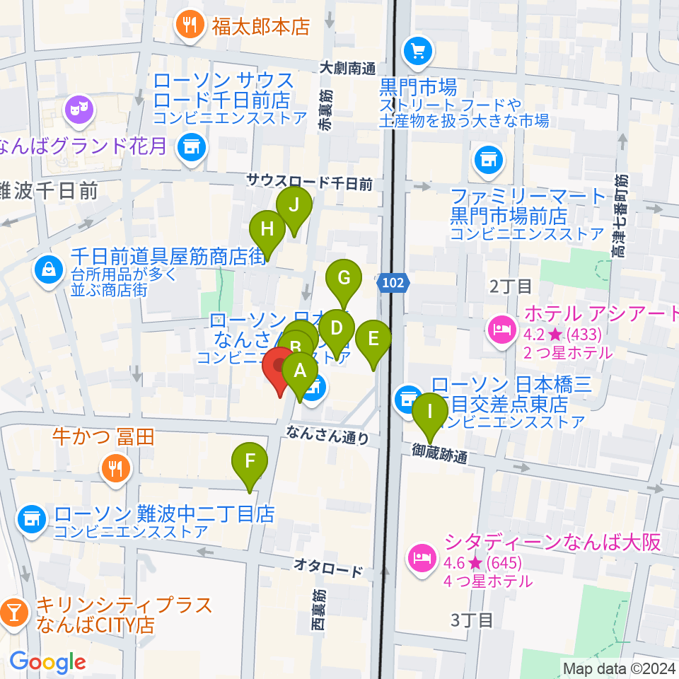 スタジオクーパー周辺の駐車場・コインパーキング一覧地図