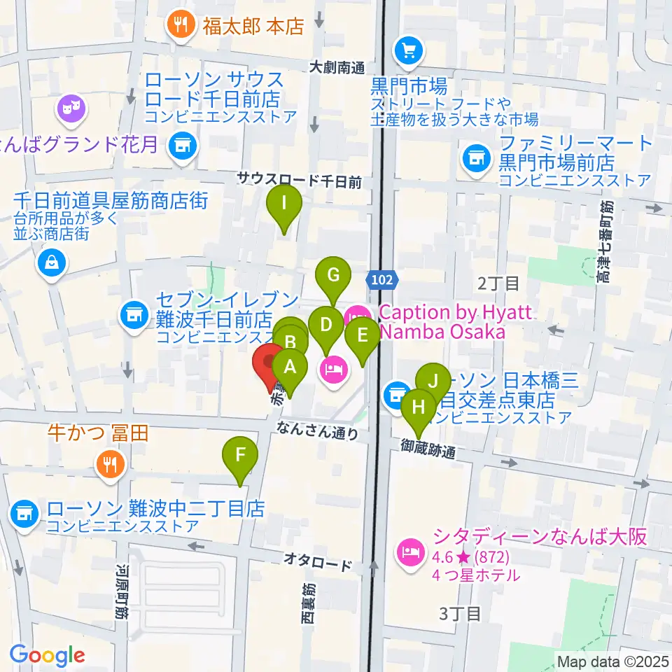 スタジオクーパー周辺の駐車場・コインパーキング一覧地図