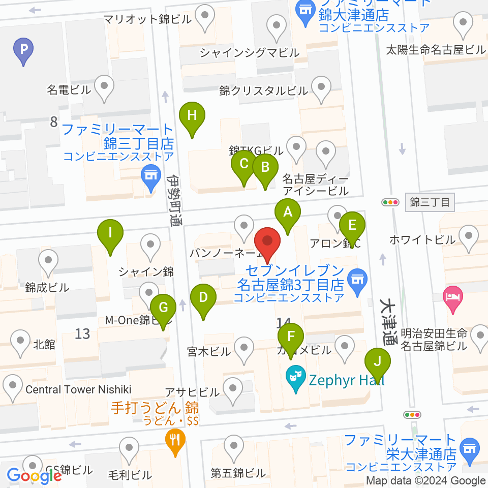 名古屋ケントス周辺の駐車場・コインパーキング一覧地図