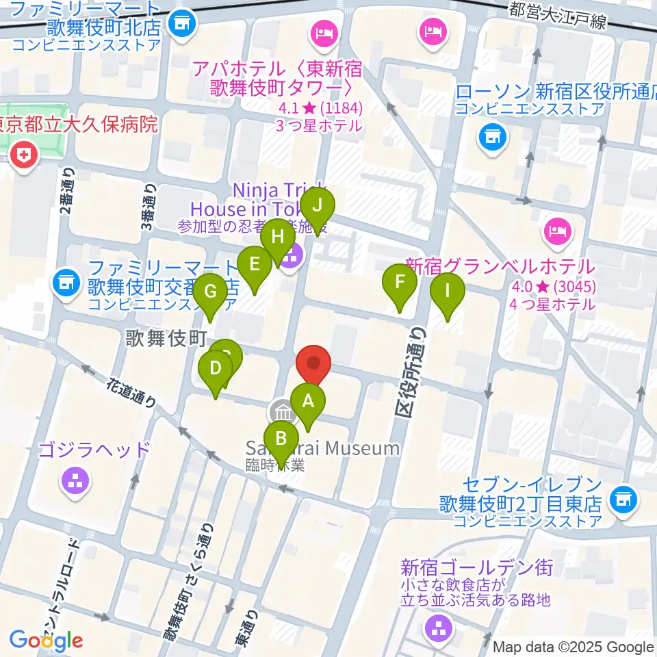 HOLIDAY SHINJUKU周辺の駐車場・コインパーキング一覧地図
