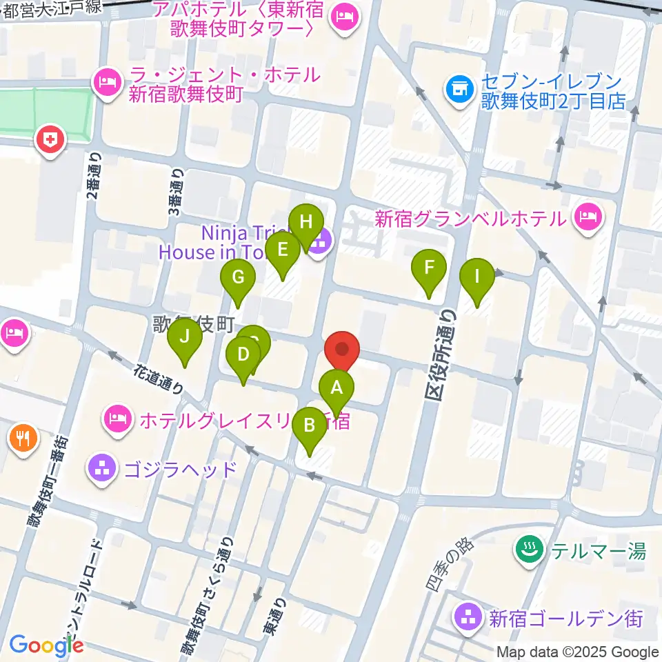 HOLIDAY SHINJUKU周辺の駐車場・コインパーキング一覧地図