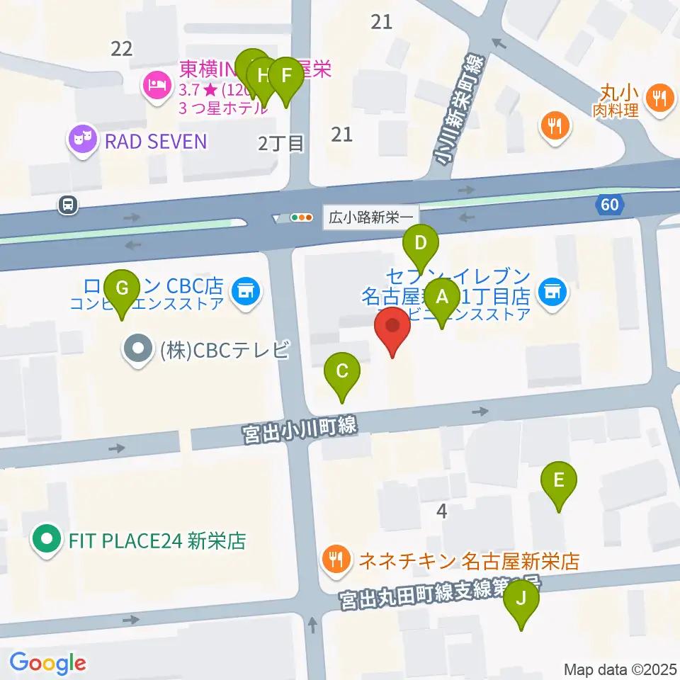 新栄club buddha周辺の駐車場・コインパーキング一覧地図