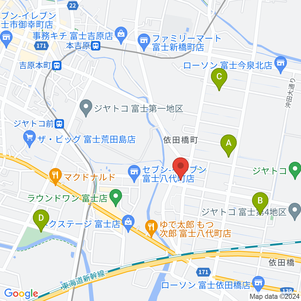 富士ケルン周辺の駐車場・コインパーキング一覧地図
