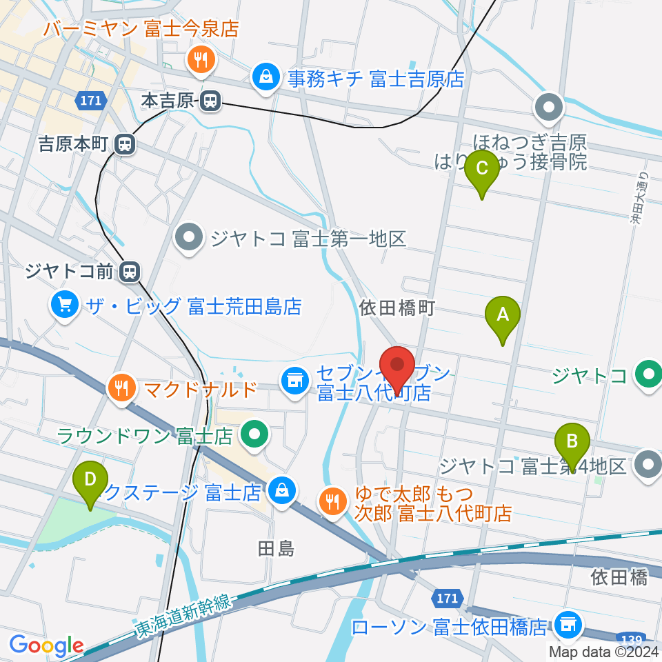 富士ケルン周辺の駐車場・コインパーキング一覧地図