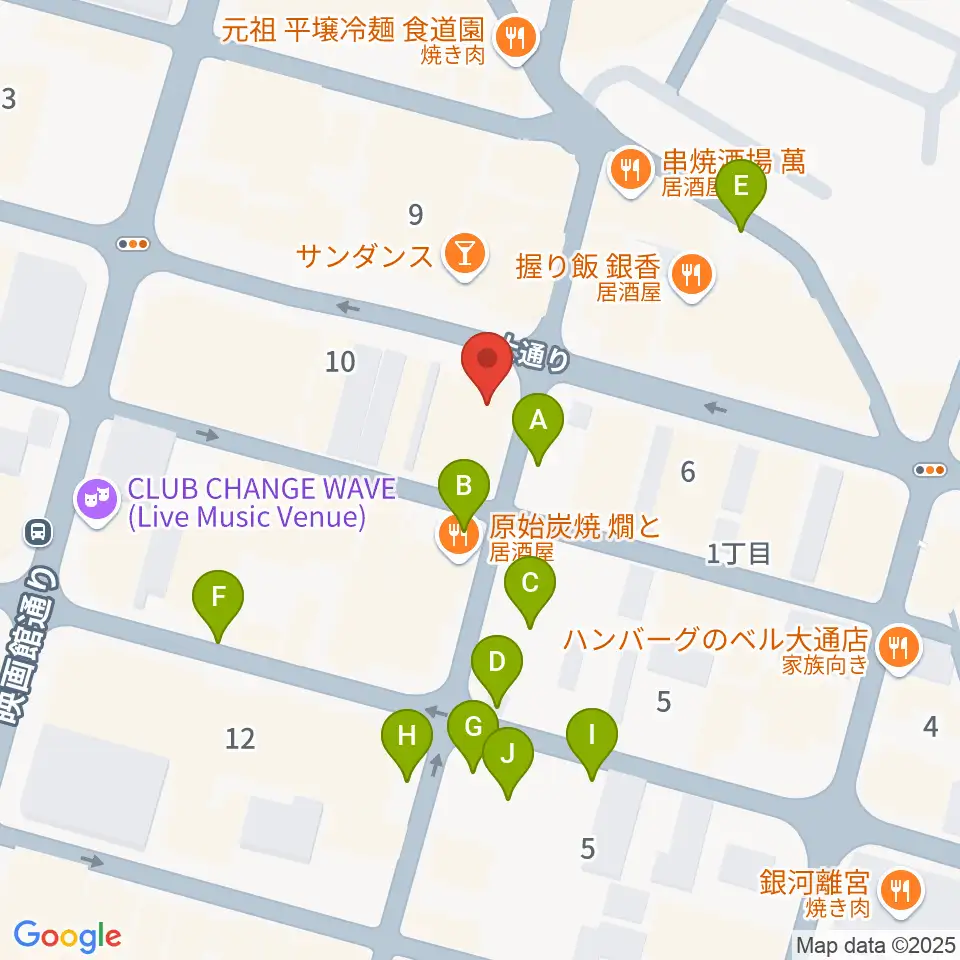 カワイ盛岡店周辺の駐車場・コインパーキング一覧地図