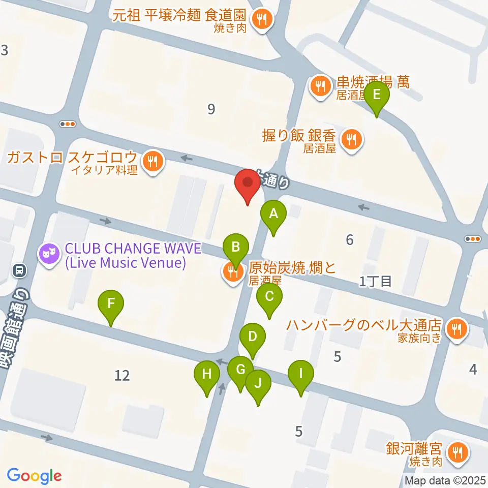 カワイ盛岡店周辺の駐車場・コインパーキング一覧地図