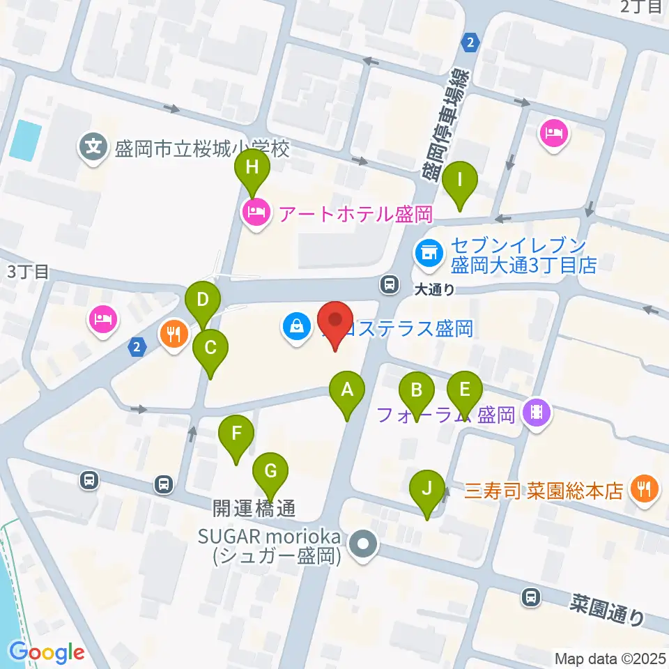 東山堂クロステラスセンター周辺の駐車場・コインパーキング一覧地図
