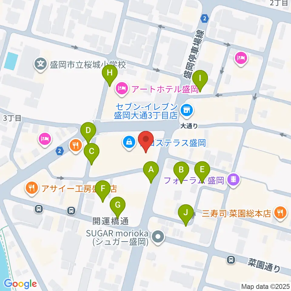 東山堂クロステラスセンター周辺の駐車場・コインパーキング一覧地図