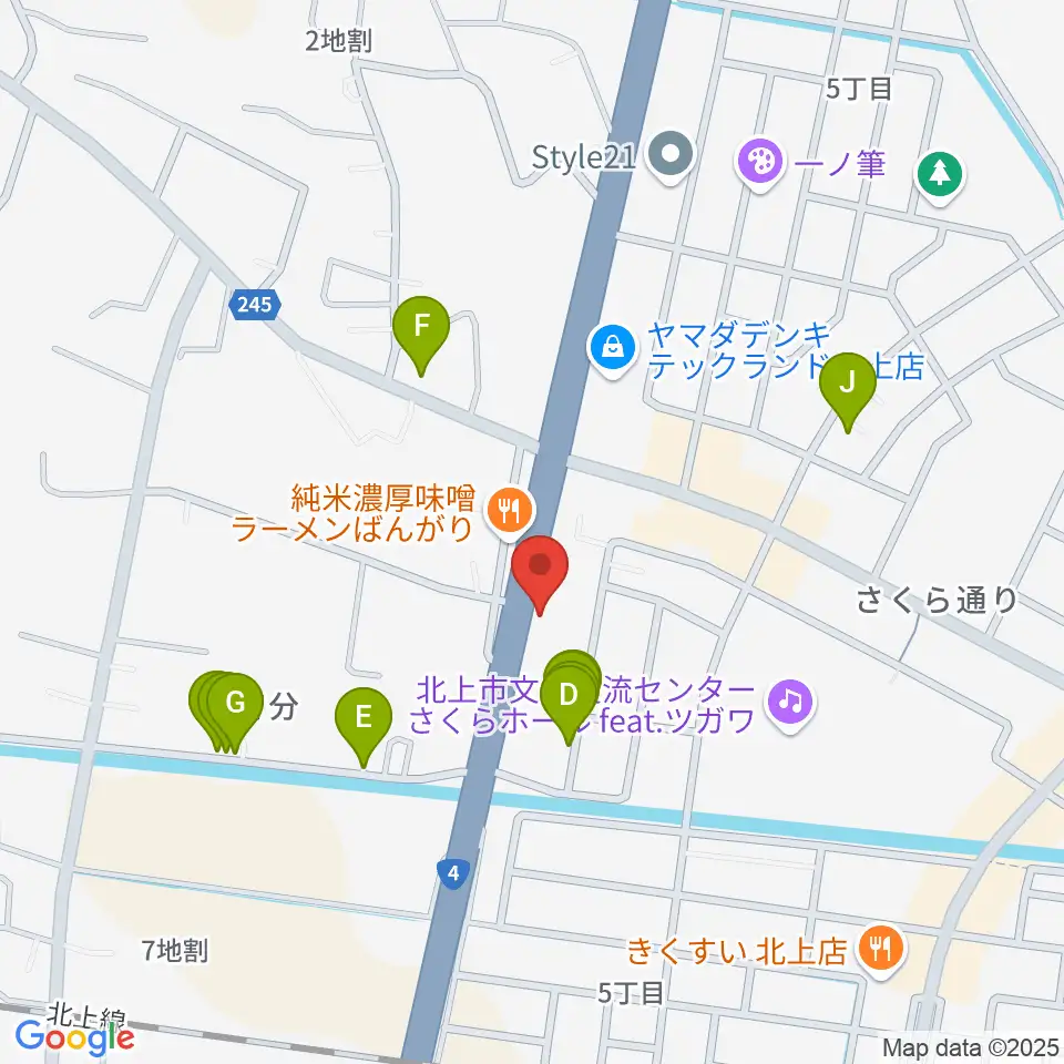 北上正時堂ハーモニーセンター周辺の駐車場・コインパーキング一覧地図