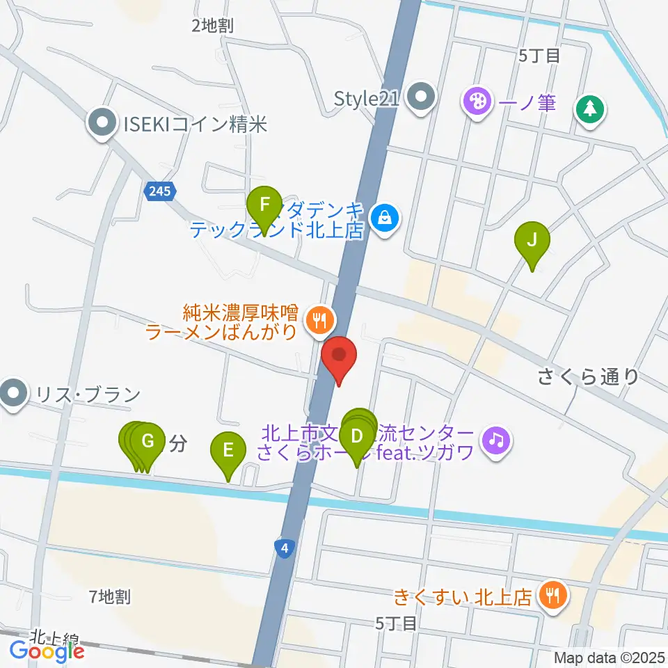 北上正時堂ハーモニーセンター周辺の駐車場・コインパーキング一覧地図