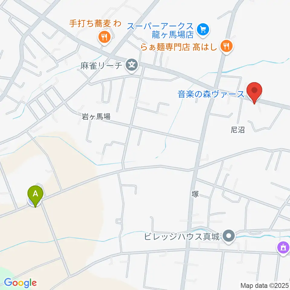 音楽の森ヴァース周辺の駐車場・コインパーキング一覧地図