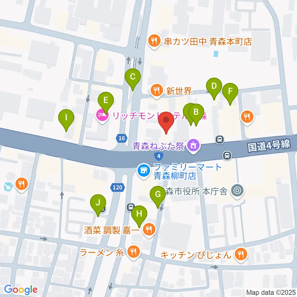 カワイ青森ショップ周辺の駐車場・コインパーキング一覧地図
