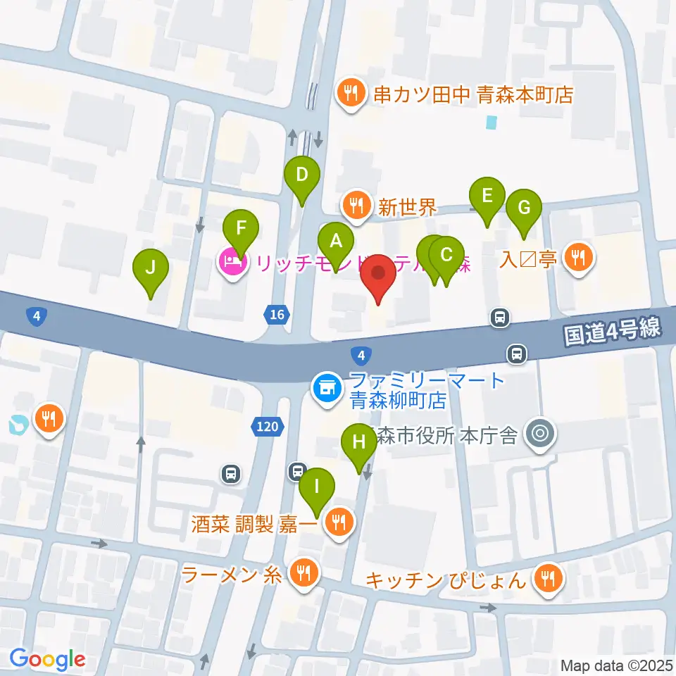 カワイ青森ショップ周辺の駐車場・コインパーキング一覧地図