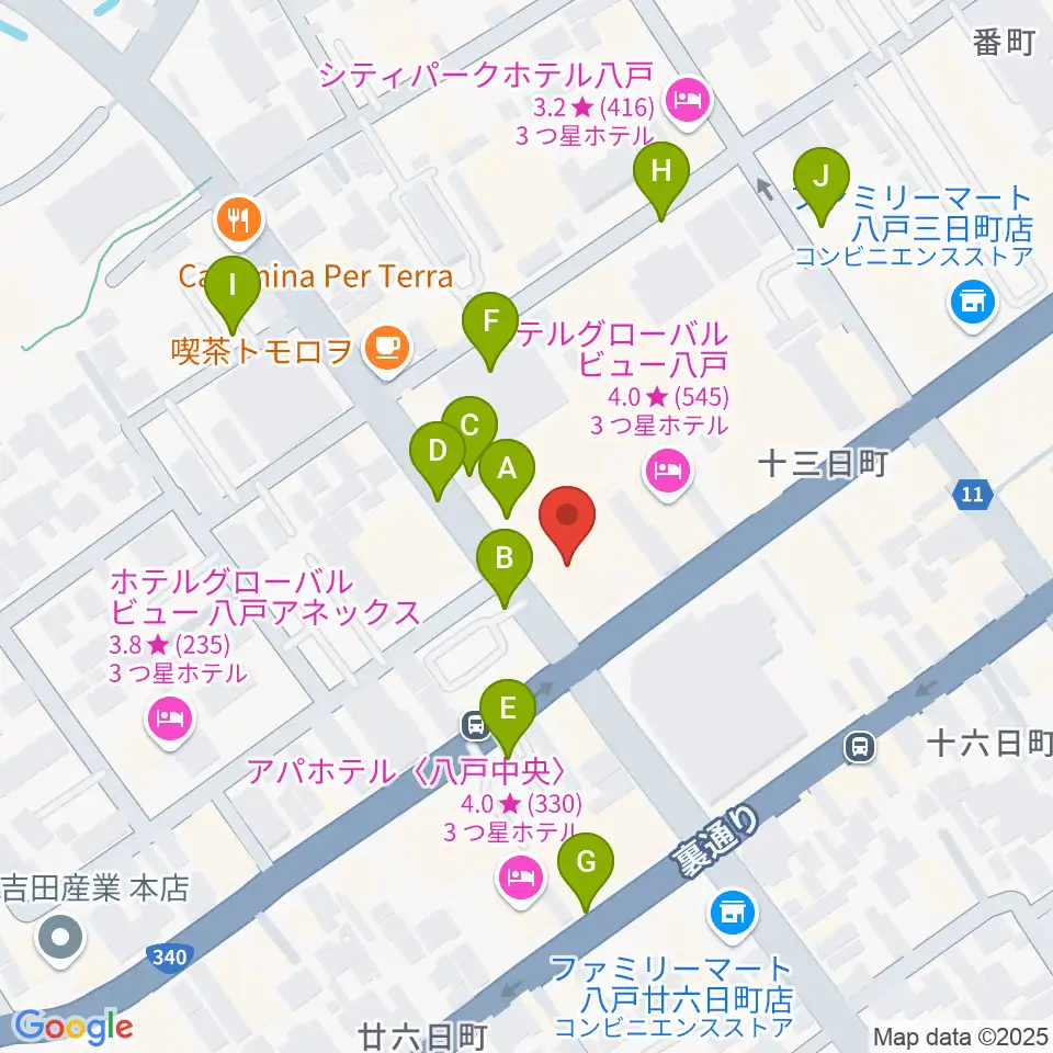 カワイ八戸ショップ周辺の駐車場・コインパーキング一覧地図