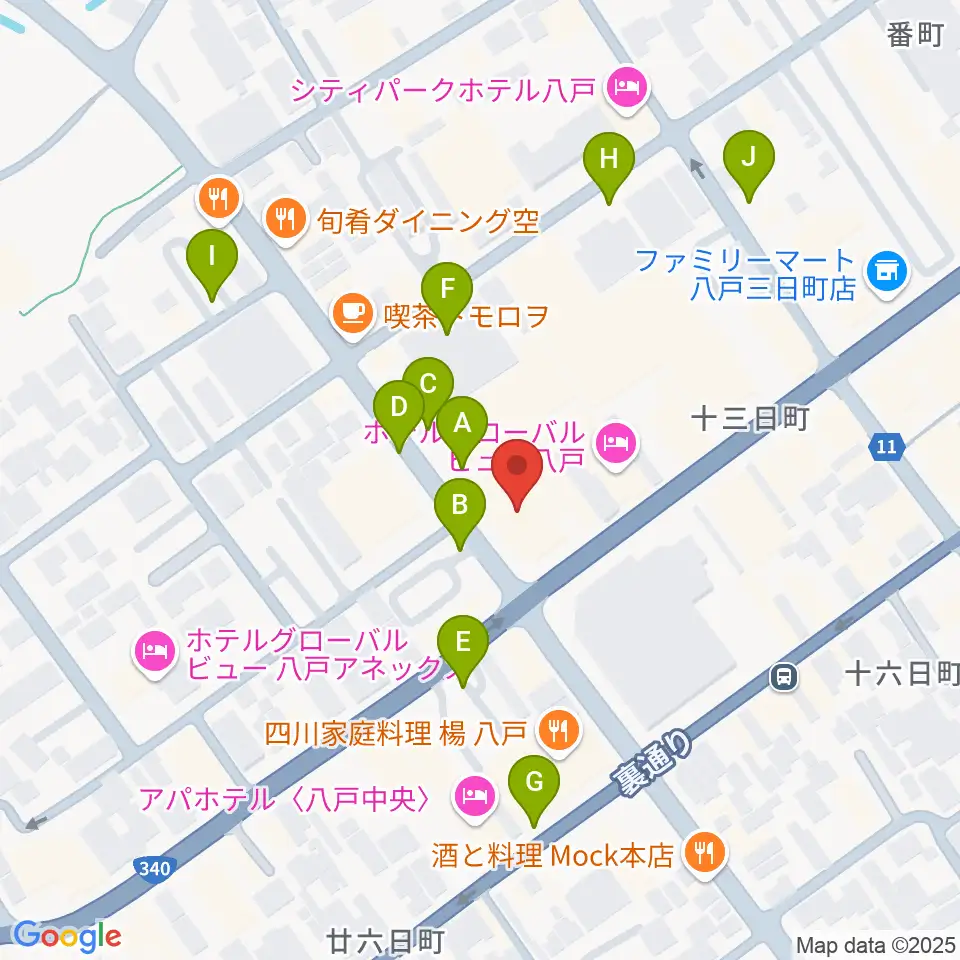 カワイ八戸ショップ周辺の駐車場・コインパーキング一覧地図