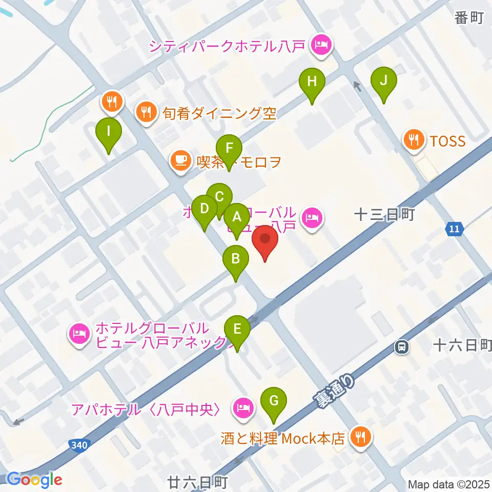 カワイ八戸ショップ周辺の駐車場・コインパーキング一覧地図