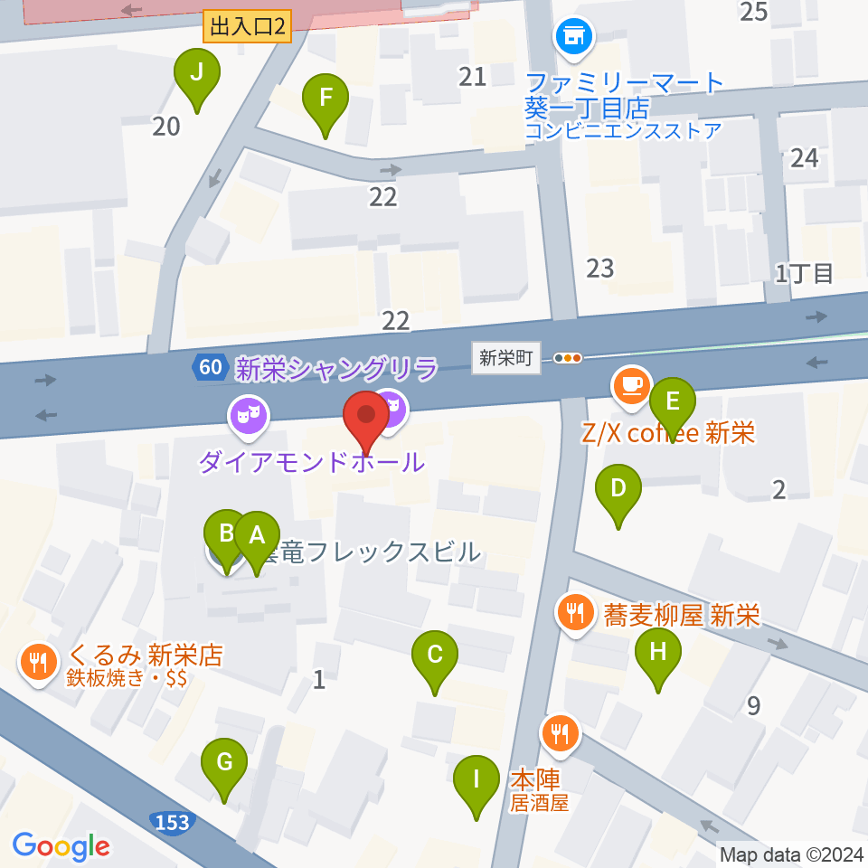 新栄Live & Lounge Vio周辺の駐車場・コインパーキング一覧地図